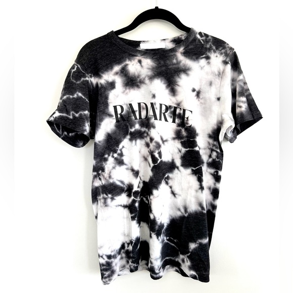 RODARTE Women’s Top | Radarte Black & White Tie Dye T-Shirt Tee | Size Small EUC - Picture 1 of 10